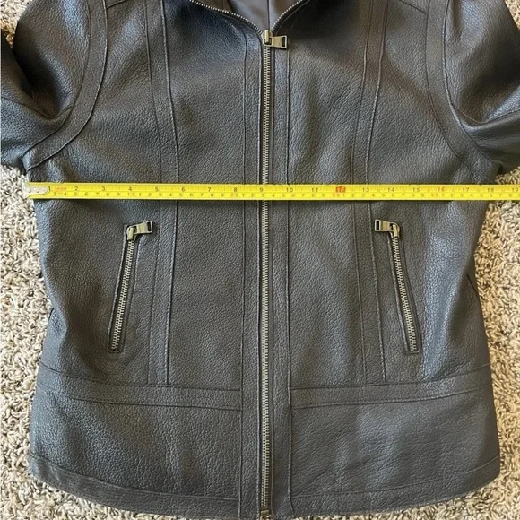 Calvin Klein Leather Moto Jacket Small - Picture 8 of 12